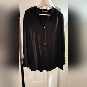Zara Basic half front button top